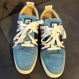 Blue and White Men's Sneakers